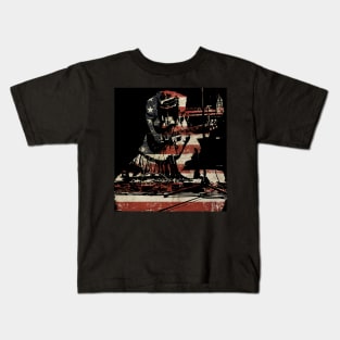 Mincho Rocks the USA - no border Kids T-Shirt